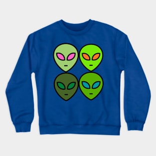 Outer space alien heads Crewneck Sweatshirt